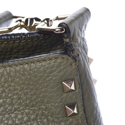 Valentino Garavani Pebbled Calfskin Small Rockstud Flip-Lock Messenger Bag Oasis 12 of 18