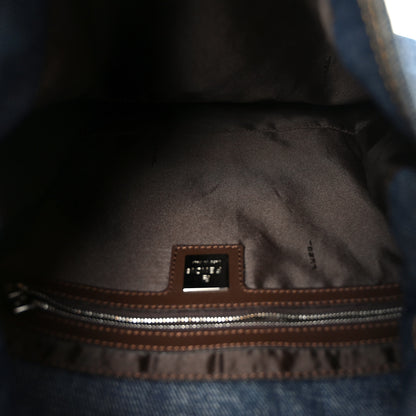 Fendi Denim Mama Baguette Blue 4 of 9