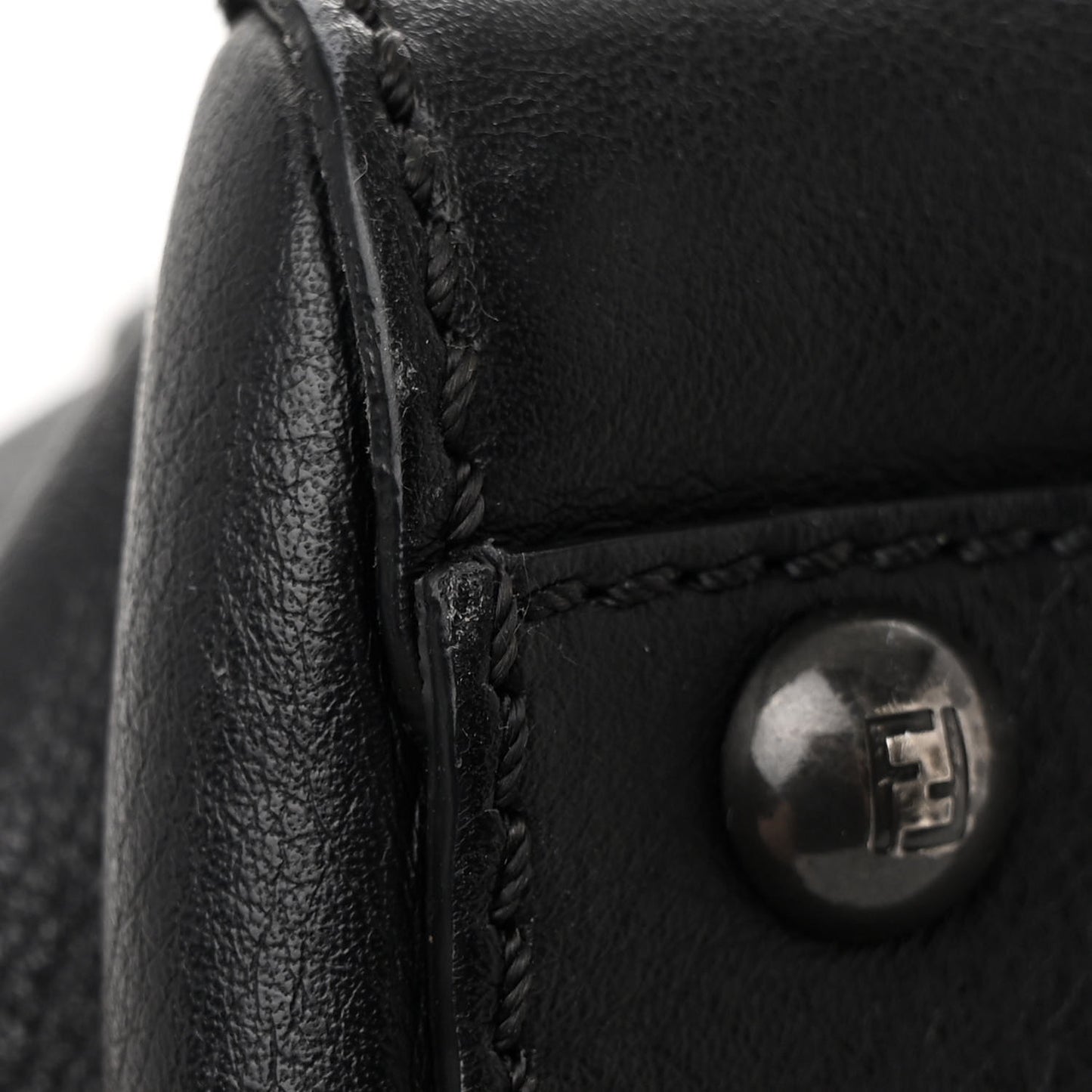 Vitello Seta Shiny Nappa Medium Peekaboo Iconic Satchel Black