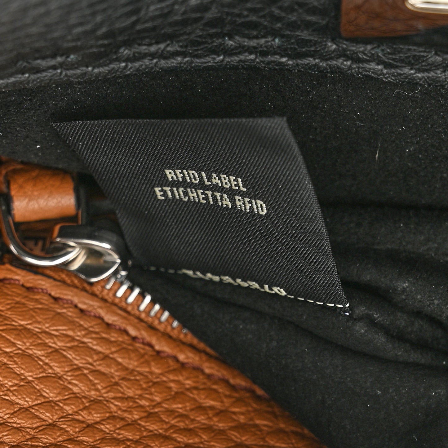 Cuoio Romano Selleria Bi-Color Mini Peekaboo Iconic Satchel Black Mou