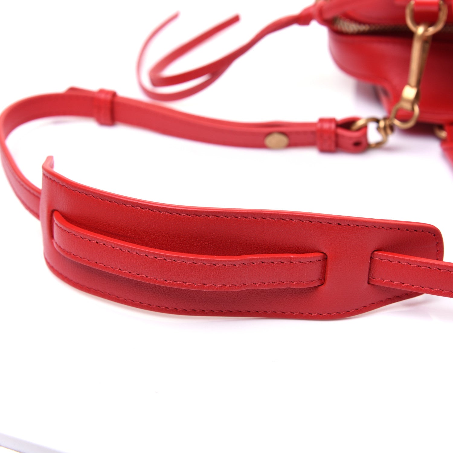 Balenciaga Smooth Calfskin Neo Classic Brass Hardware Mini City Red 16 of 17