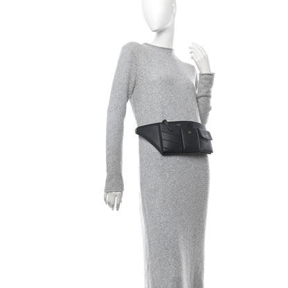 Fendi Vitello Grace Matte 3 Pocket Belt Pouch Black 3 of 10