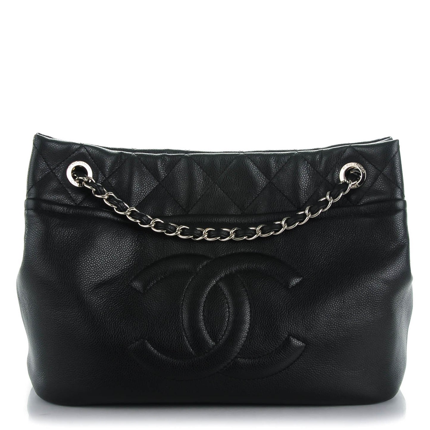 Caviar Quilted CC Timeless Soft Tote Black