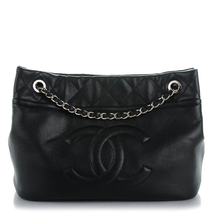 Chanel Caviar Quilted CC Timeless Soft Tote Black 1 of 5