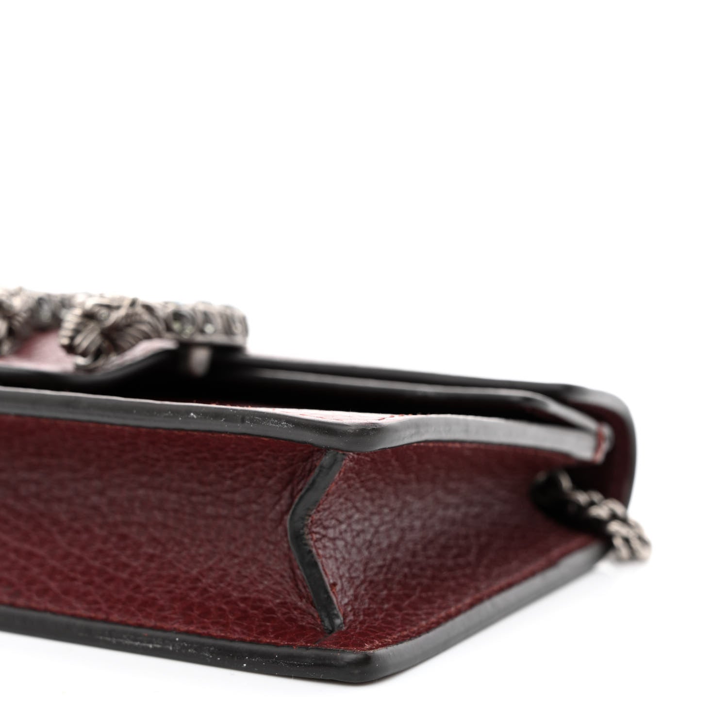 Gucci Dollar Calfskin Crystal Super Mini Dionysus Shoulder Bag Vintage Bordeaux Black Diamond 9 of 9