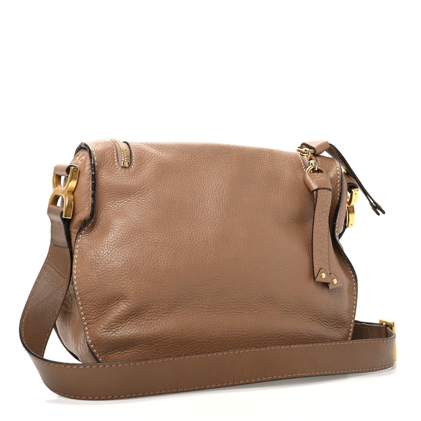 Calfskin Medium Marcie Round Zip Crossbody Nut