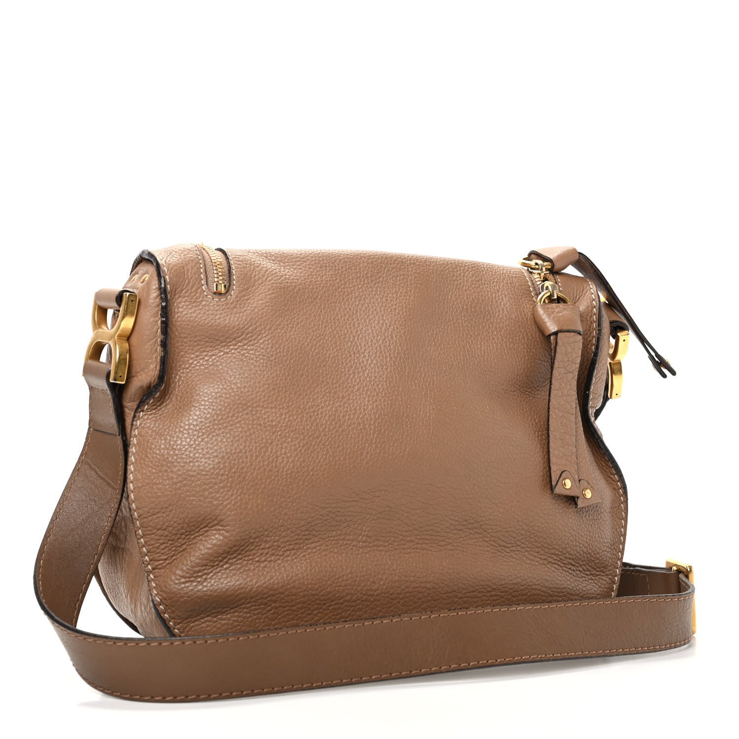 Chloe Calfskin Medium Marcie Round Zip Crossbody Nut 3 of 10
