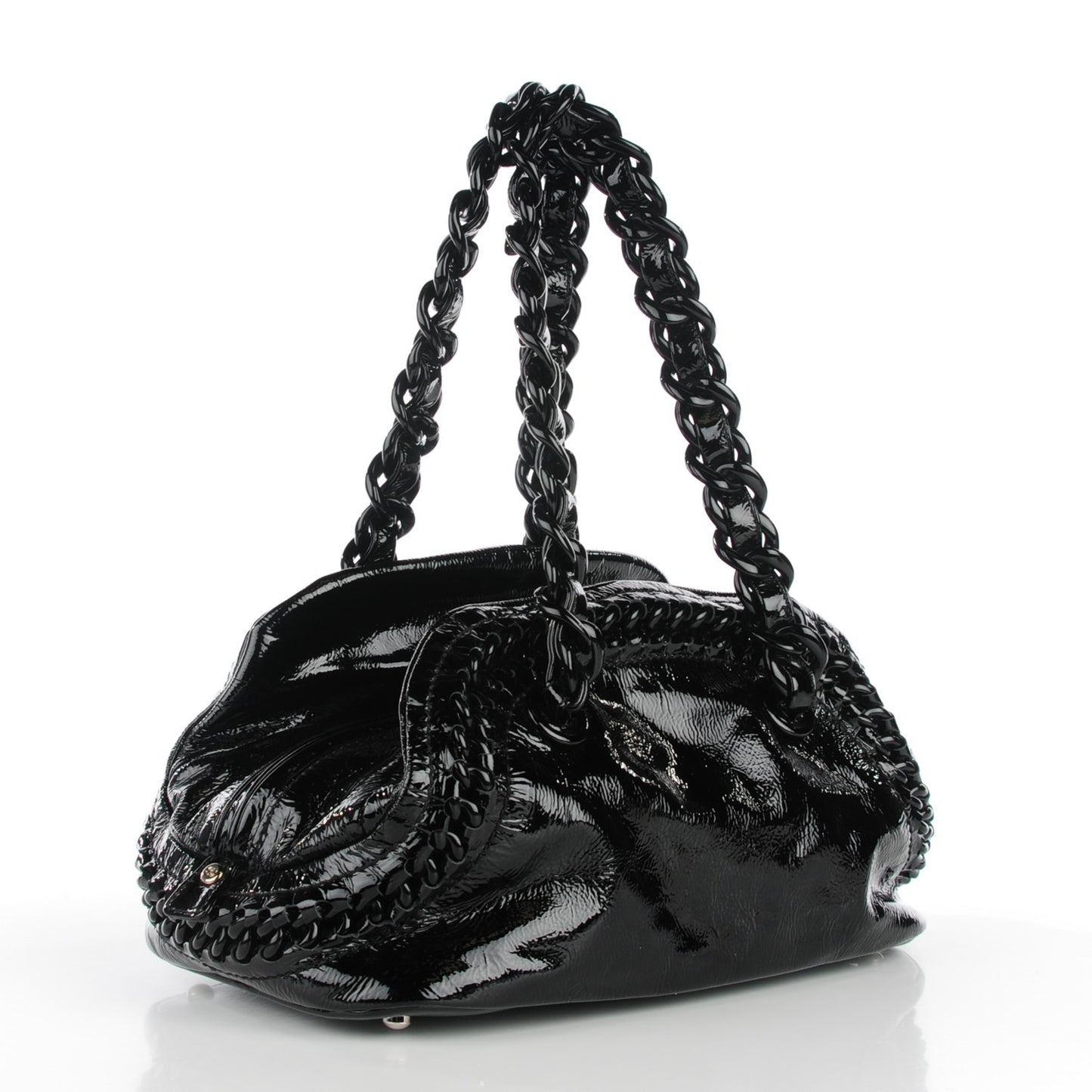 Patent Luxe Ligne Medium Bowler Black