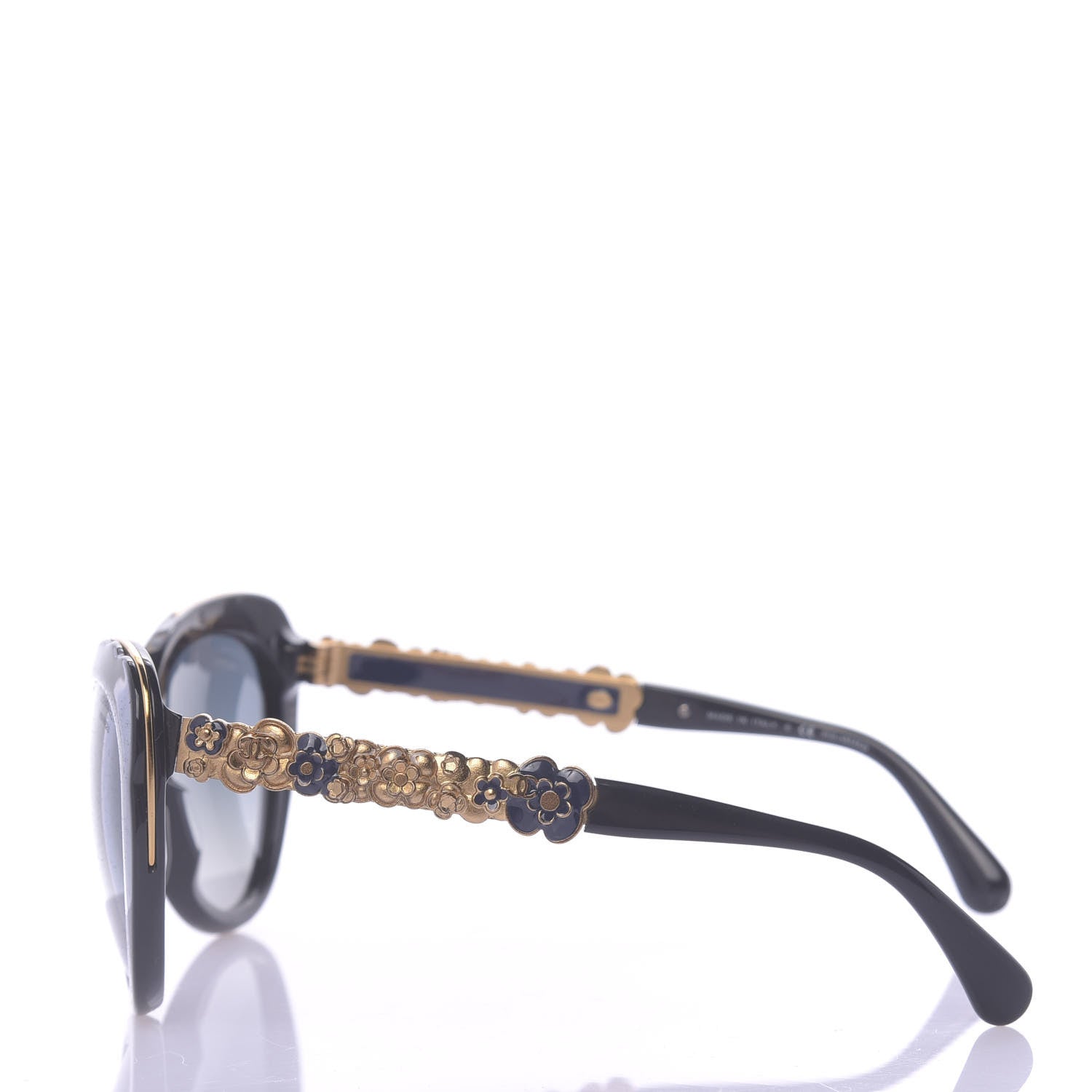 Chanel Polarized Bijou Cat Eye Sunglasses 5354 Navy 3 of 7