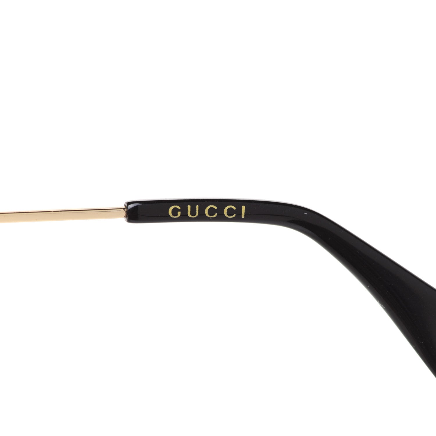 Gucci Metal Rectangular Frame Sunglasses GG0414S Gold Multicolor 6 of 9