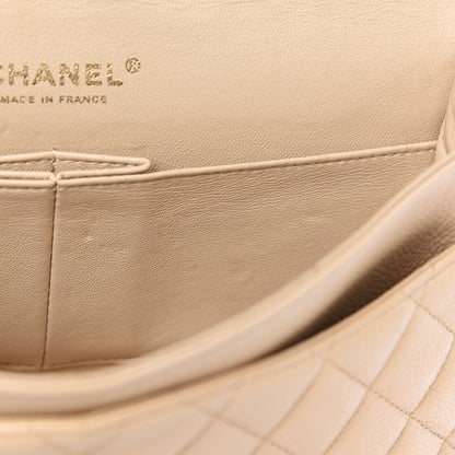 Chanel Caviar Quilted Medium Double Flap Beige 10 of 11