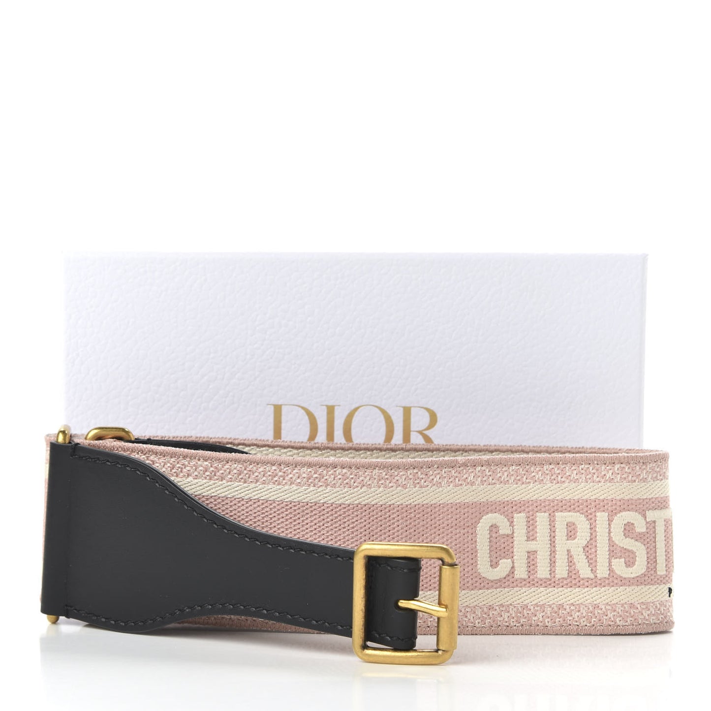 Canvas Embroidered Large Belt 90 36 Pink White