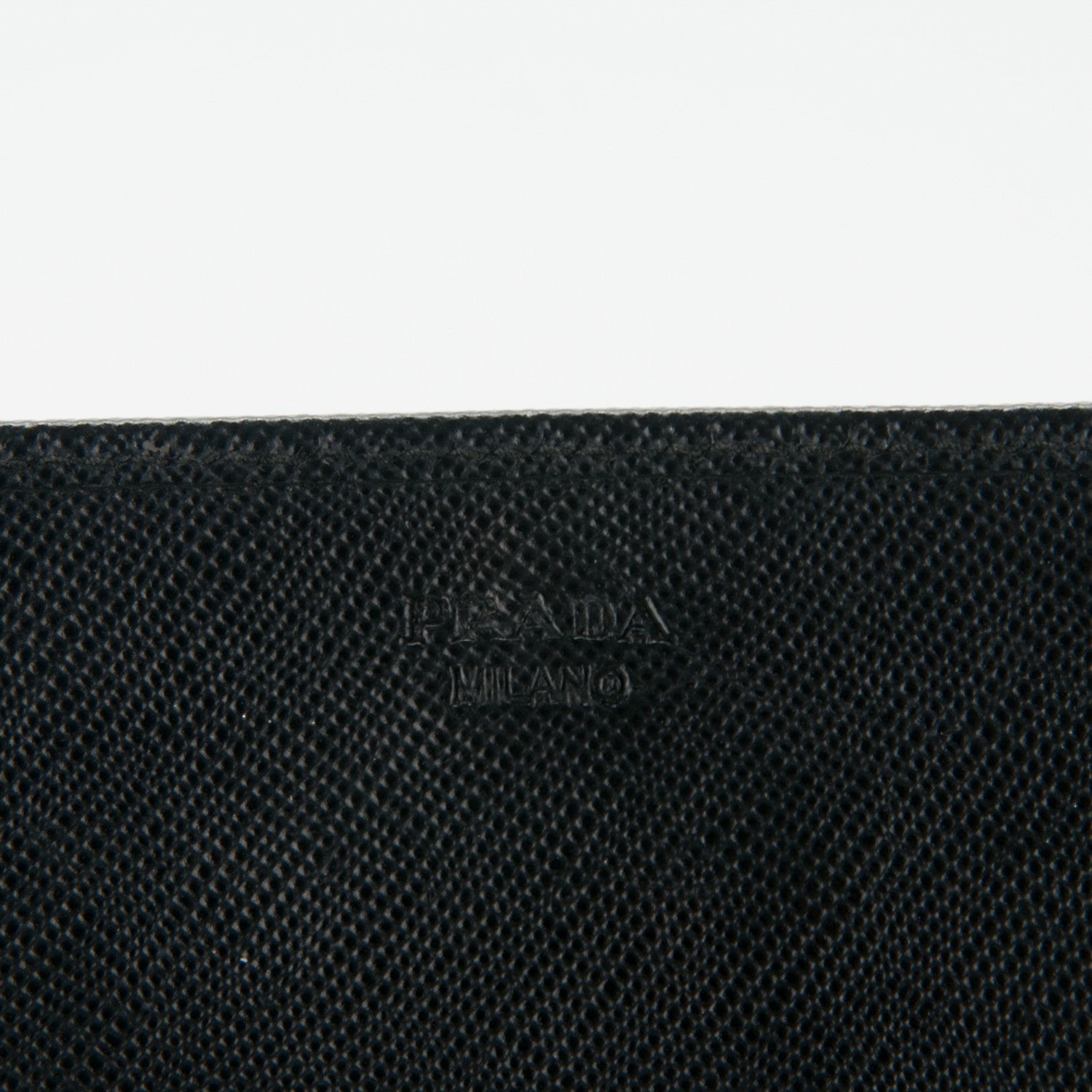 Prada Saffiano Metal Oro Chain Wallet Nero Black 5 of 11