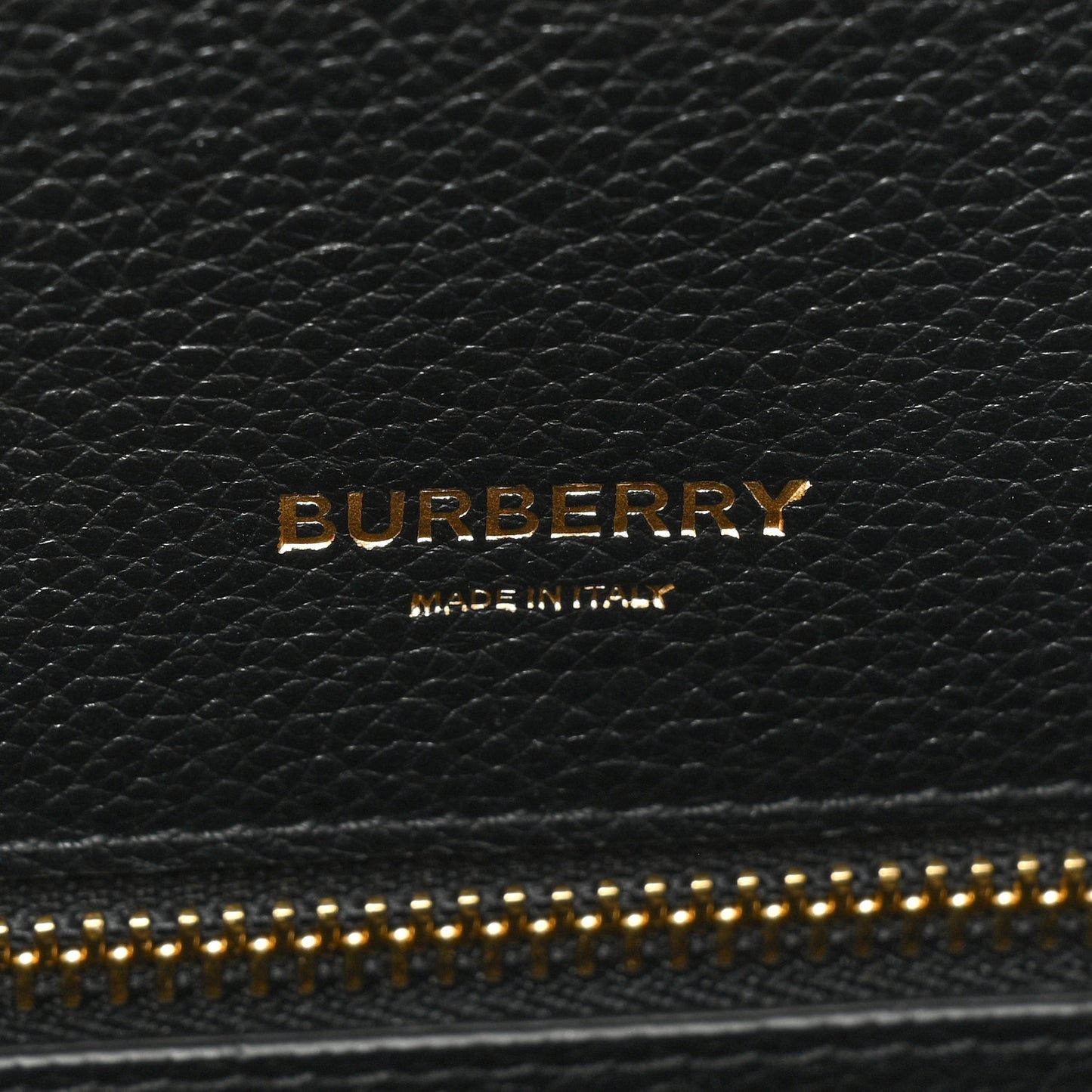 Grainy Calfskin Large Title Tote Black