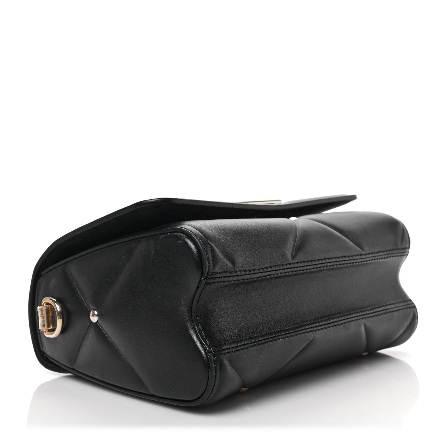 Louis Vuitton Lambskin Quilted Twist MM Black 4 of 8