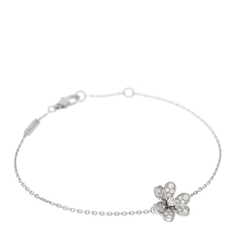 18K White Gold Diamond Mini Frivole Pave Bracelet