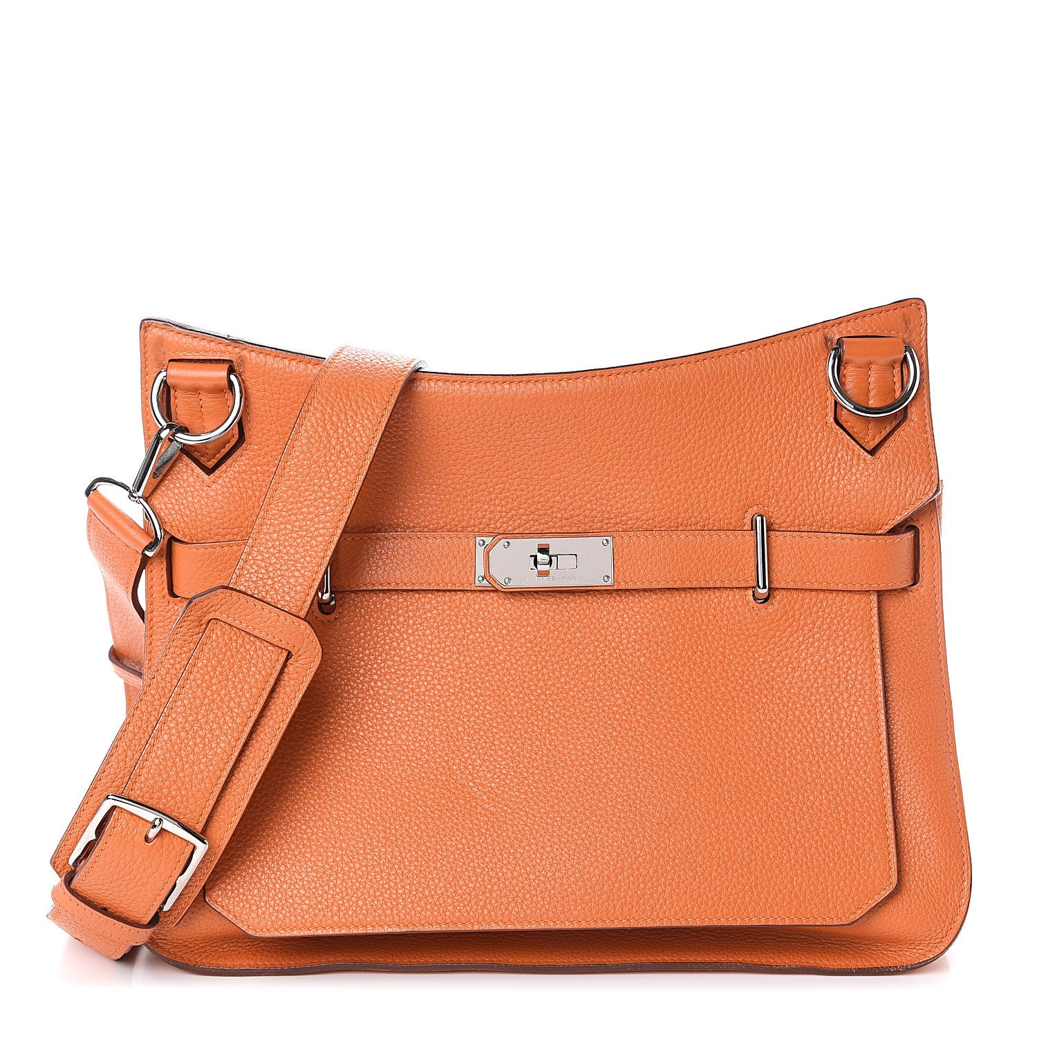 Hermes Taurillon Clemence Jypsiere 34 Orange 1 of 9