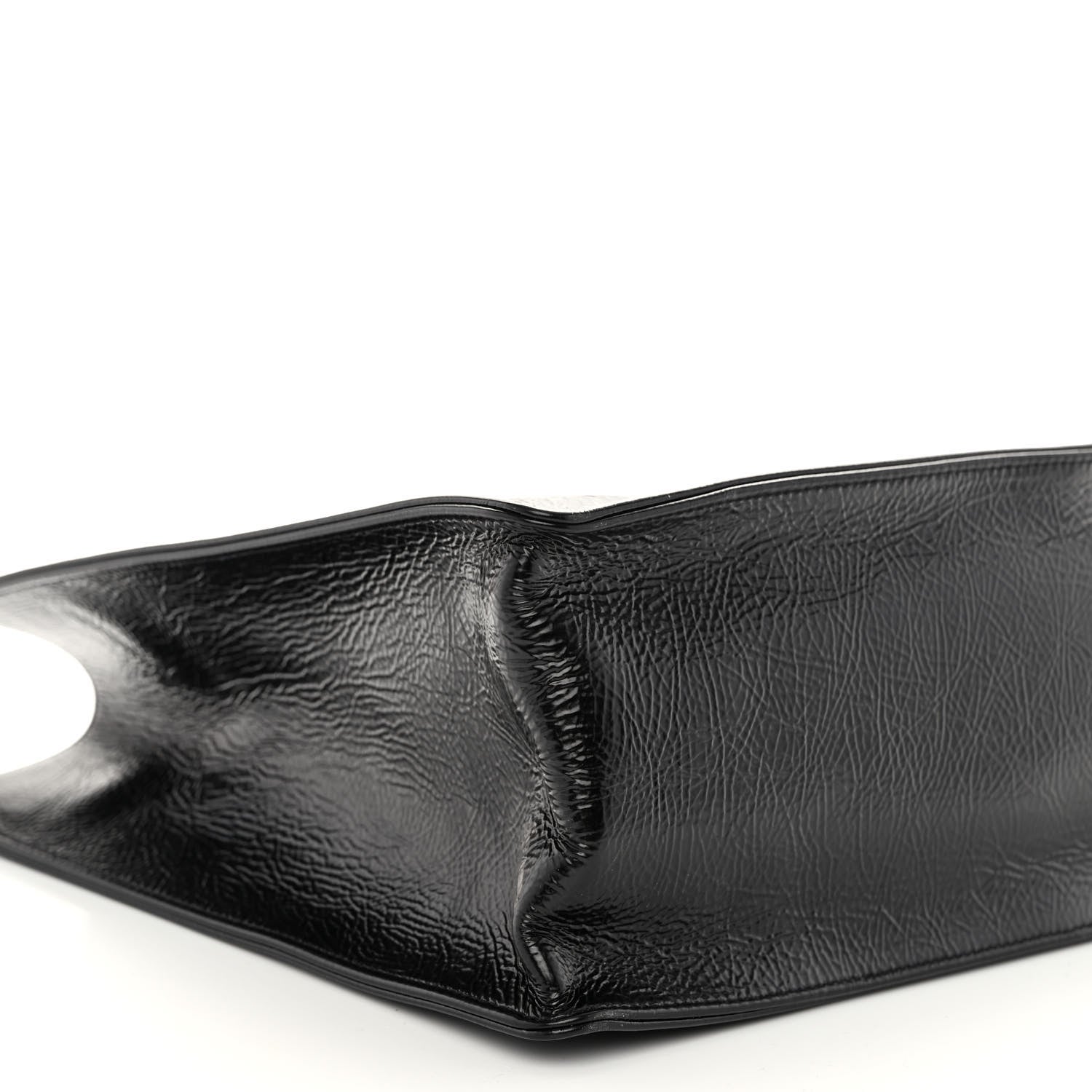 Chanel Shiny Aged Calfskin Shopping Bag Black 9 of 10