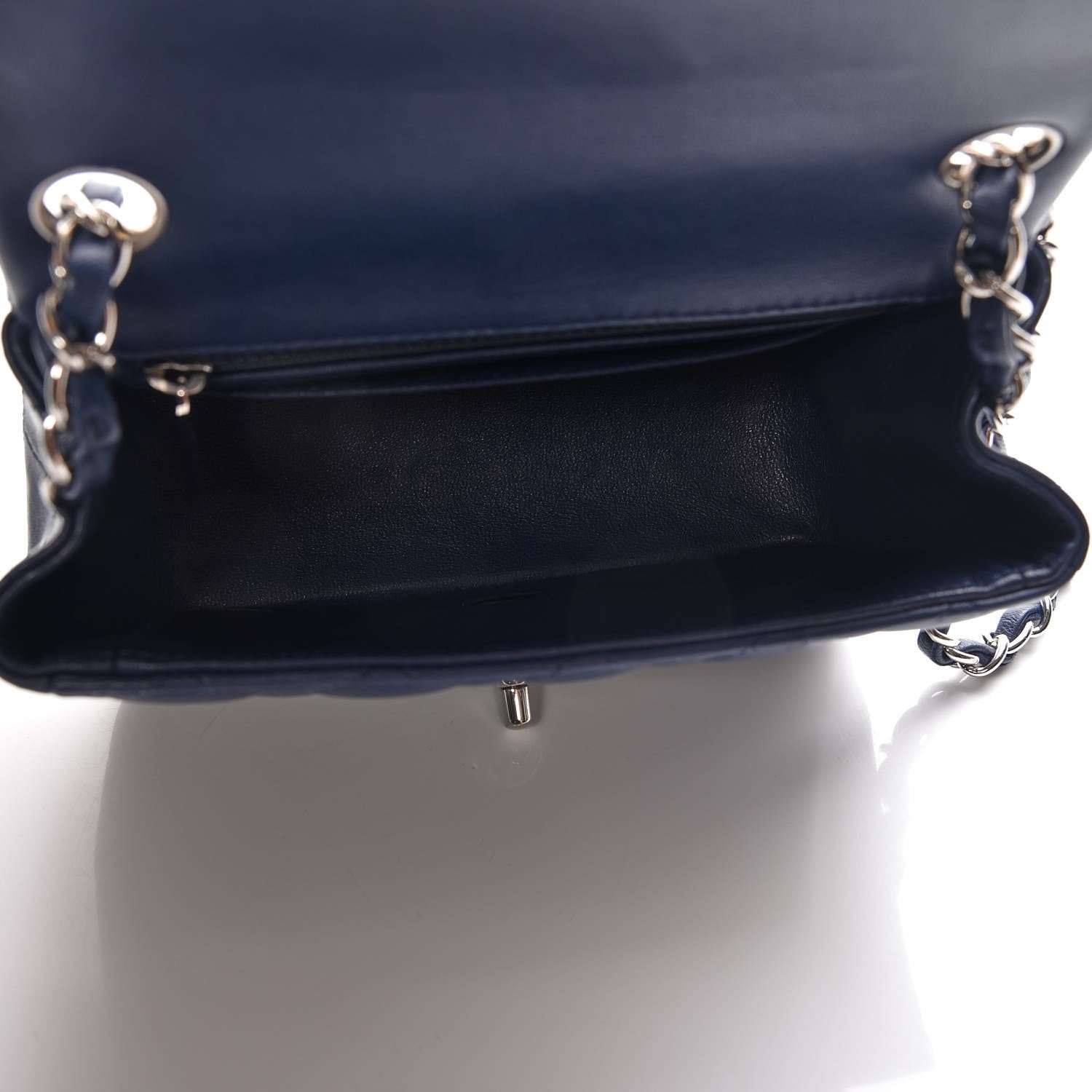 Chanel Lambskin Quilted Mini Square Flap Navy 5 of 7