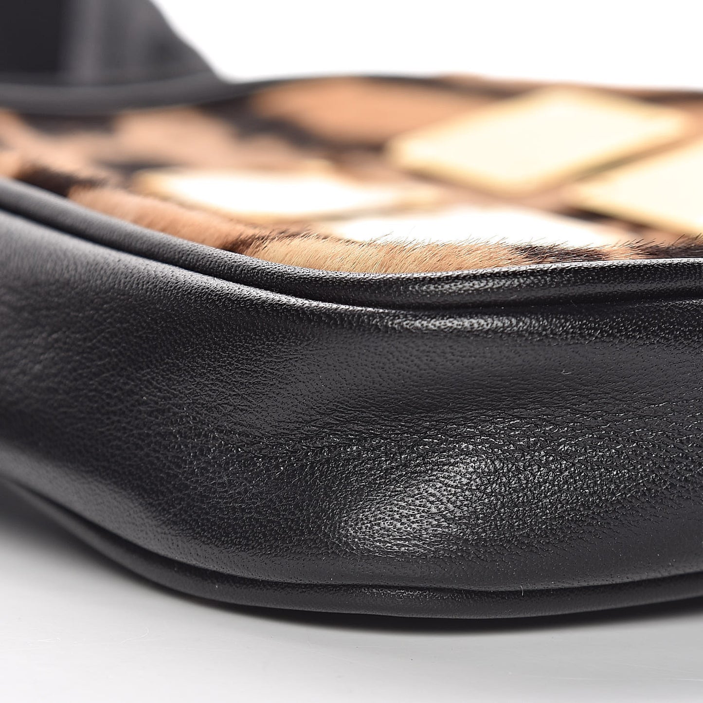 Calfskin Calf Hair Leopard Print Modular Stark Belt Bag Black