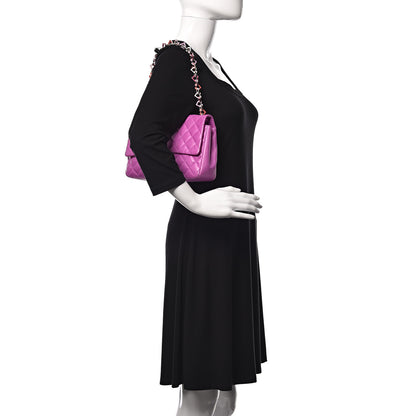 Chanel Lambskin Heart Valentine Medium Flap Fuchsia 2 of 17