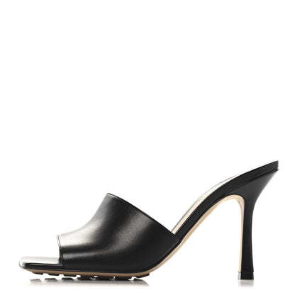 Bottega Veneta Lambskin Stretch Lounge Kid Mule Sandals 38.5 Black 1 of 9
