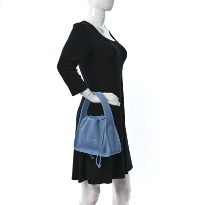Alexander Wang Ribbed Knit Small Ryan Bag Blue 2 of 8