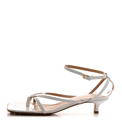 Bottega Veneta Lambskin Stretch Multi Strap 35mm Sandals 37 Optic White 1 of 7