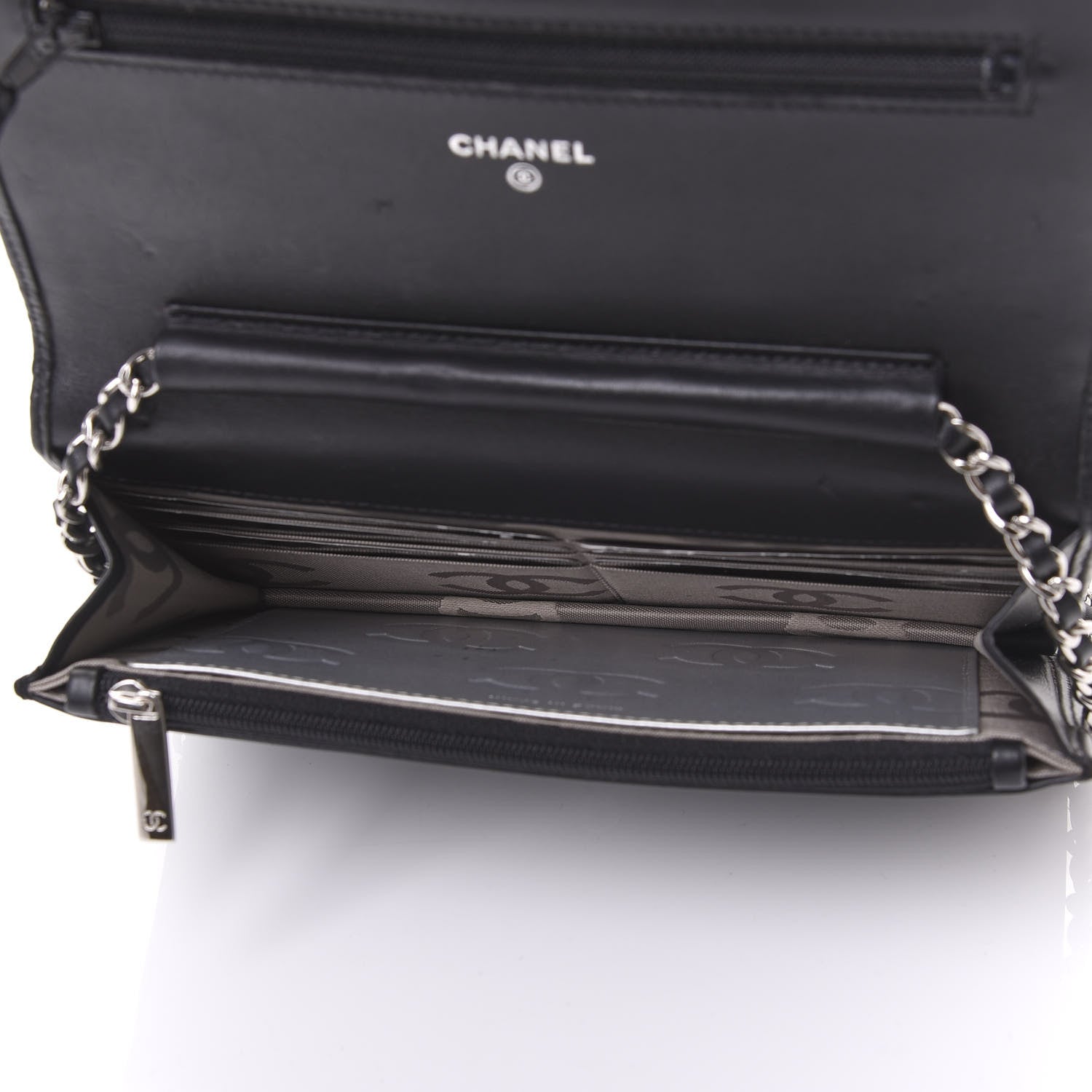 Chanel Calfskin Quilted Cambon Wallet On Chain WOC Black 4 of 10