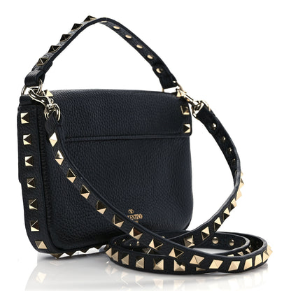 Valentino Garavani Grainy Calfskin Rockstud Crossbody Pouch Black 3 of 9