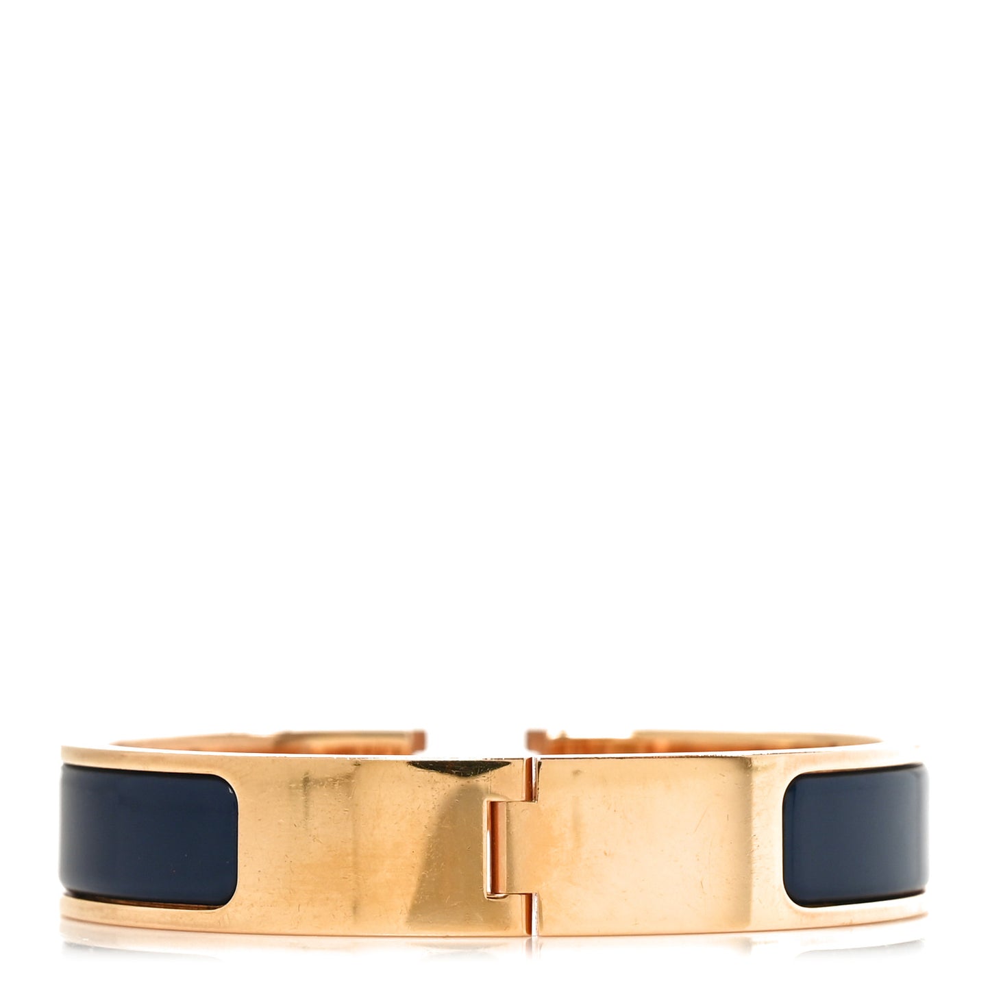 Narrow Enamel Clic Clac H Bracelet PM Bleu Nuit