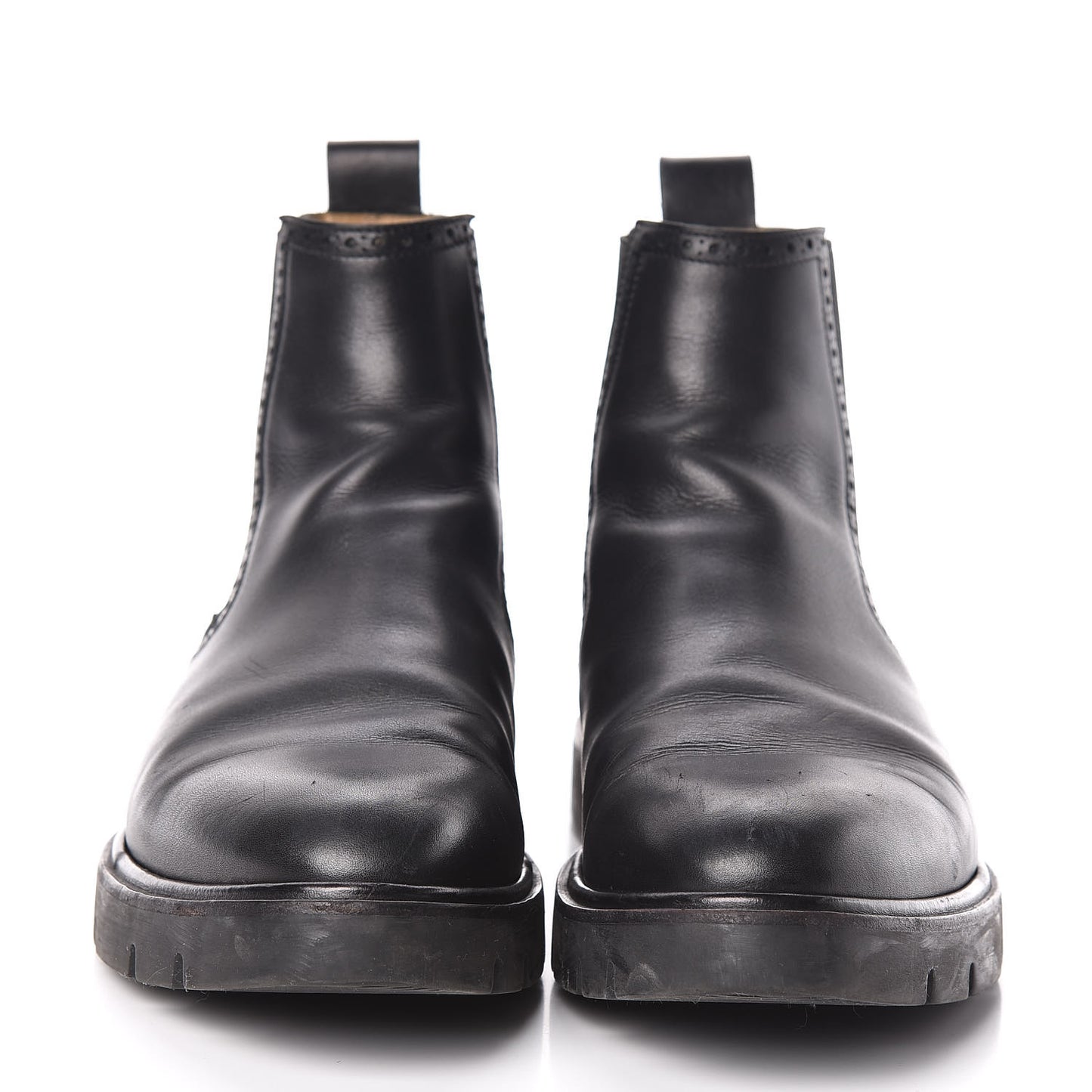 Calfskin Mens Ankle Boots 43 Black