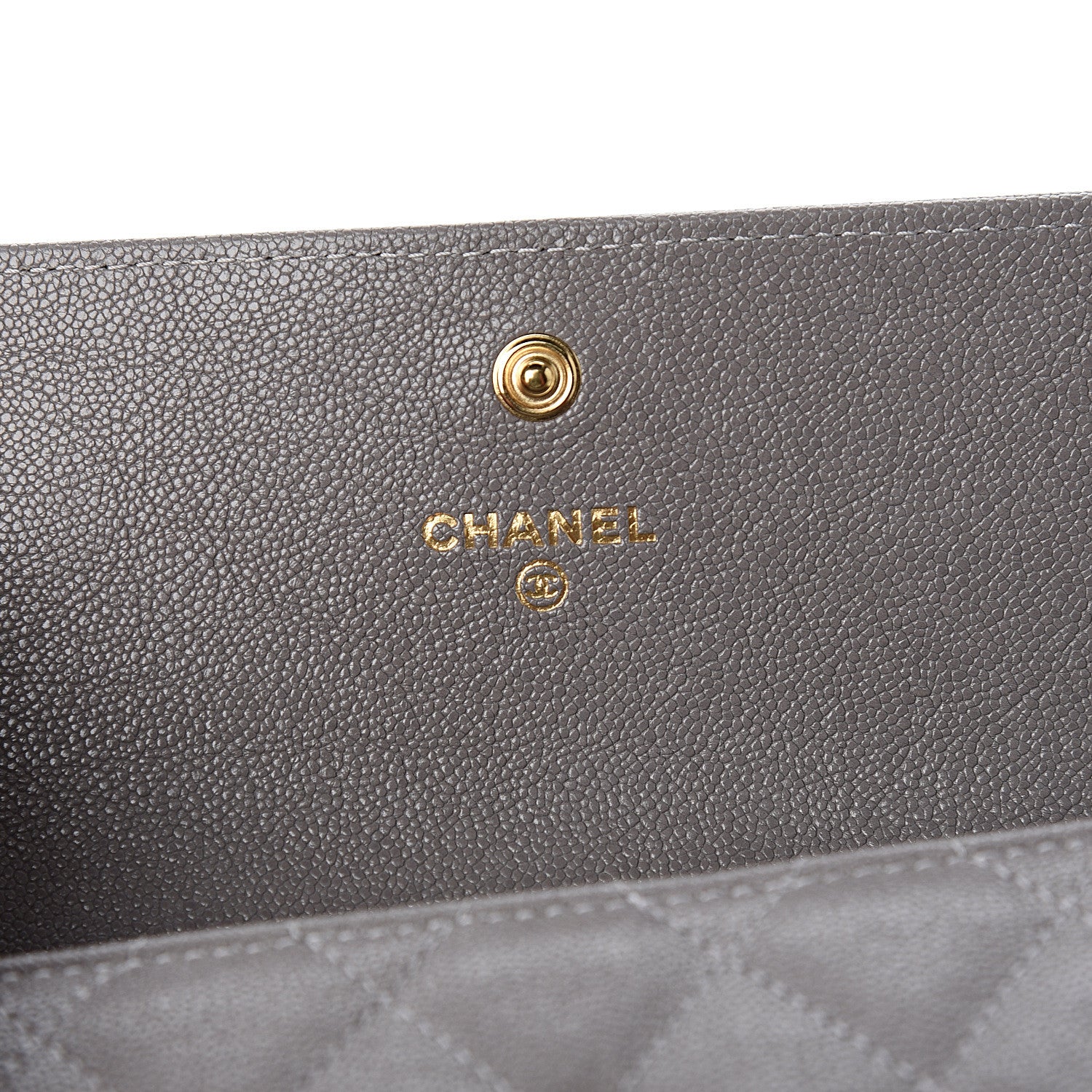 Chanel Caviar Quilted Medium Boy Flap Wallet Grey 5 of 8