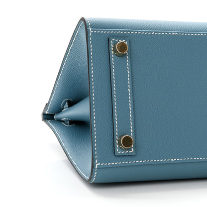 Hermes Epsom Birkin Sellier 25 New Blue Jean 8 of 10