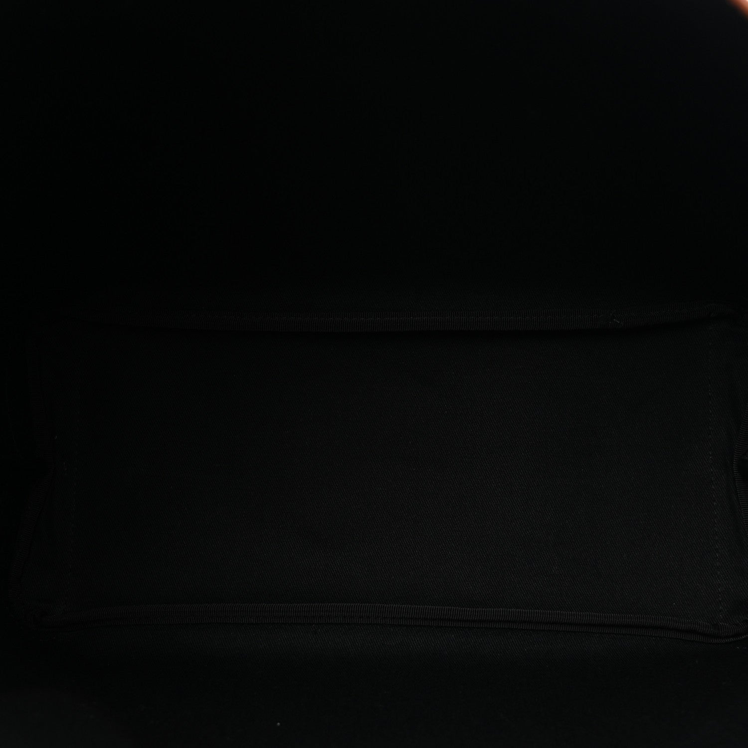 Versace Coated Canvas Calfskin La Greca Signature Shopper Tote Bag Black Caramel 6 of 10