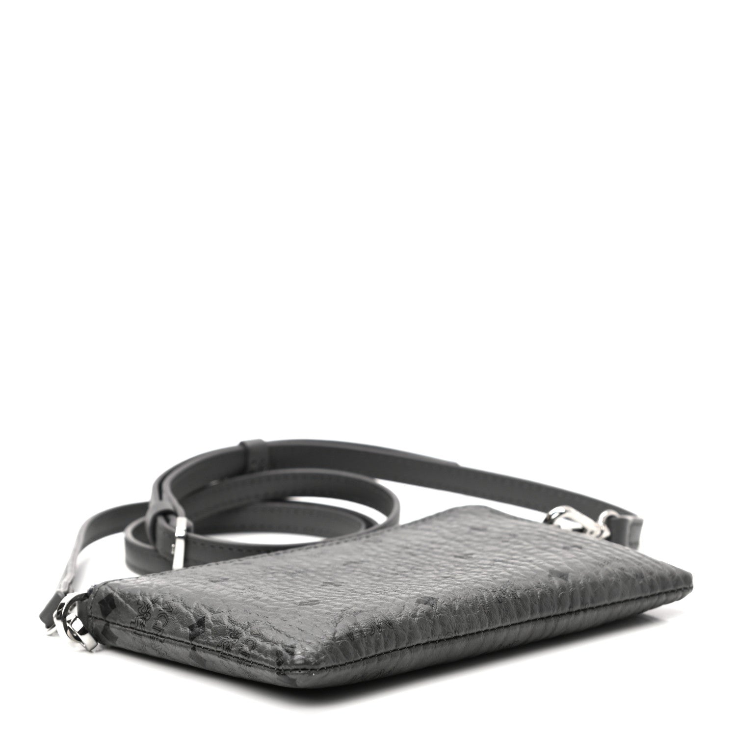 MCM Visetos Crossbody Tech Pouch Grey 4 of 7