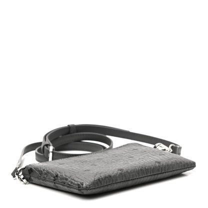 MCM Visetos Crossbody Tech Pouch Grey 4 of 7
