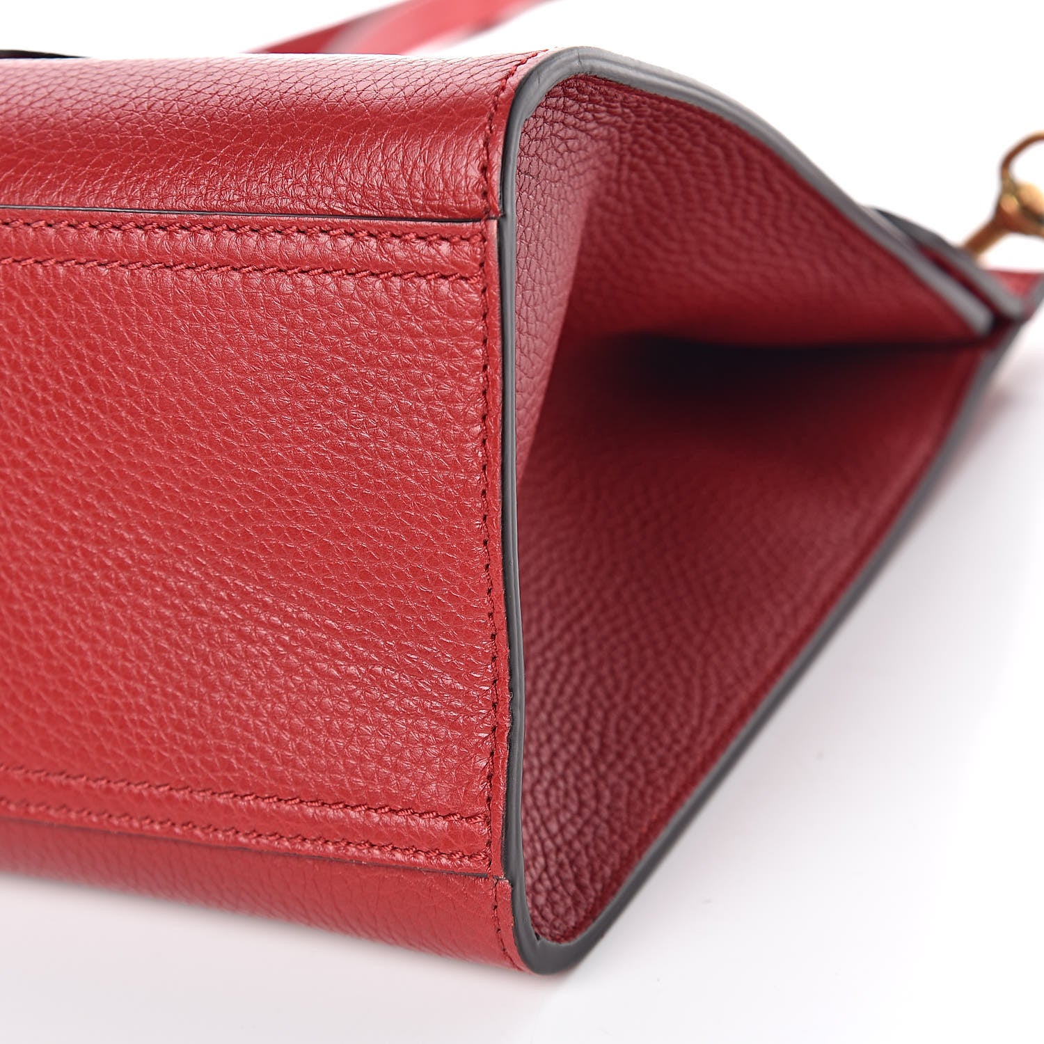 Gucci Calfskin Small GG Marmont Top Handle Bag Vulcanic Red 11 of 11