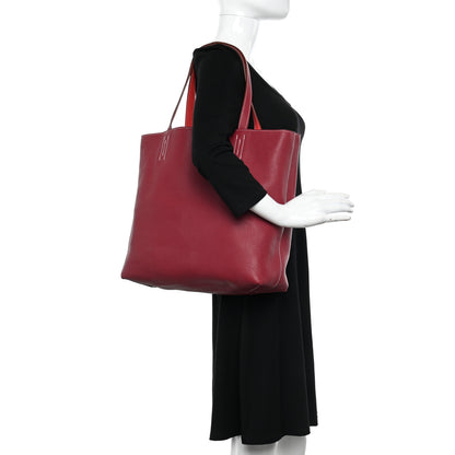Hermes Taurillon Clemence Double Sens 45 Reversible Tote Rubis Rose Jaipur 2 of 17