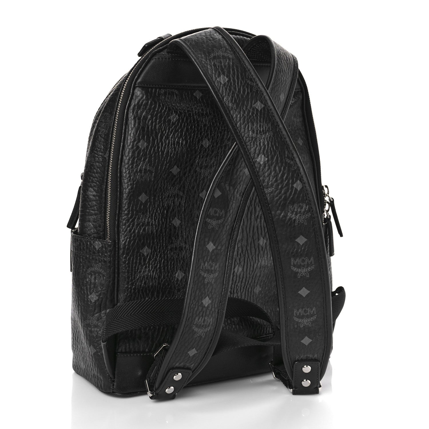 MCM Visetos Medium Stark Backpack Black 2 of 8