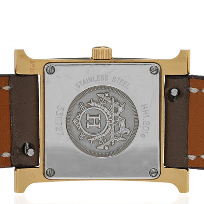 Hermes Stainless Steel Swift 21mm Heure H Hour Quartz Watch Etoupe 4 of 4