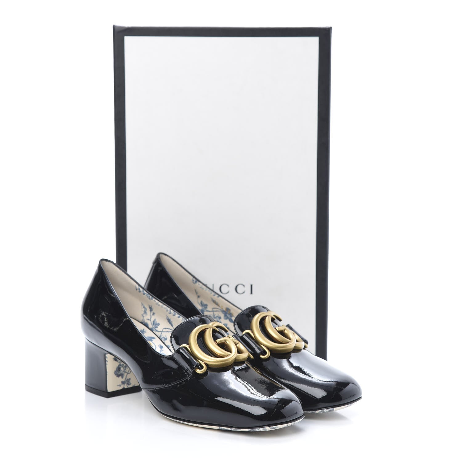 Gucci Vernice GG Victoire 55mm Loafer Pumps 36 Black 9 of 9