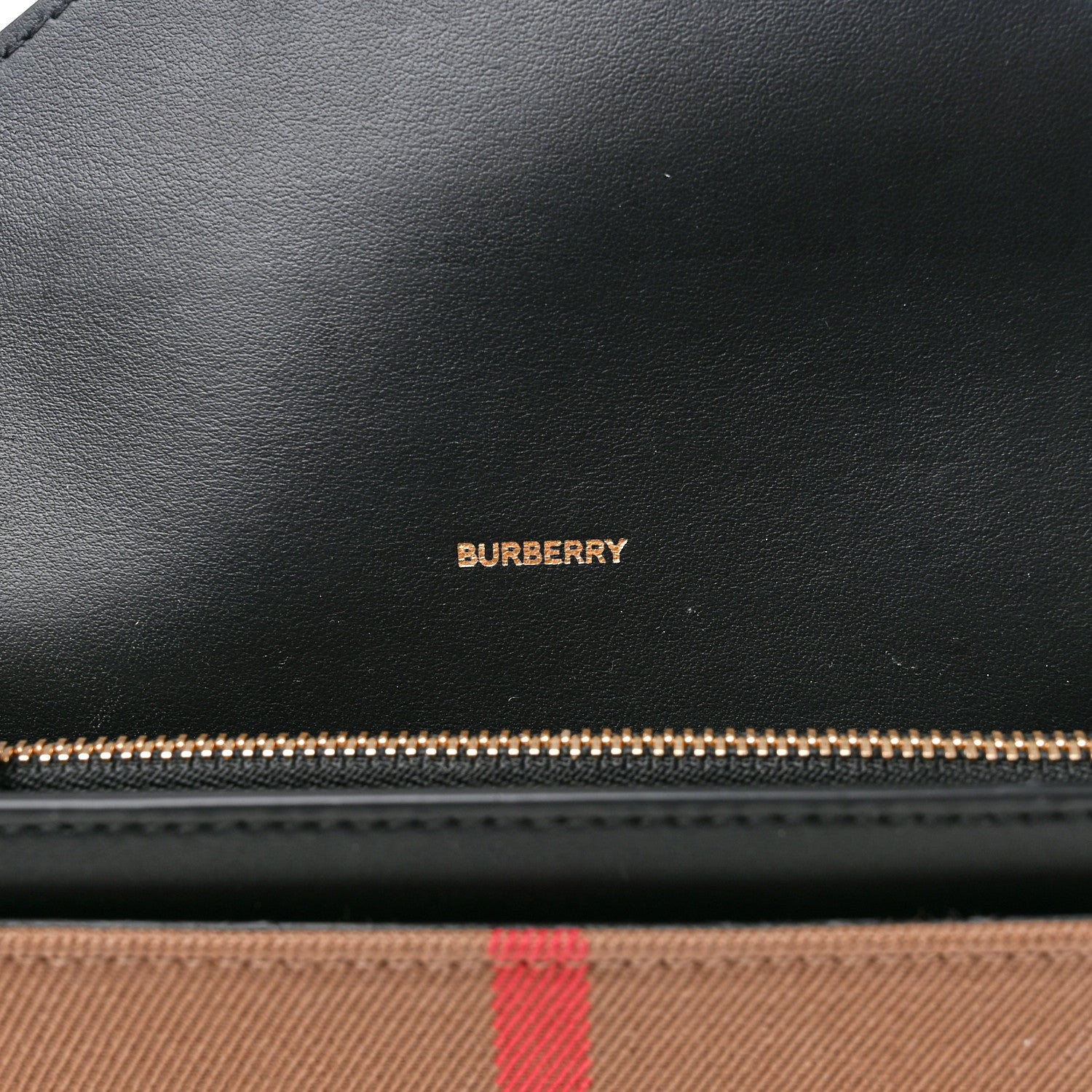 Burberry Vintage Check Grain Calfskin Halton Wallet Black 6 of 7