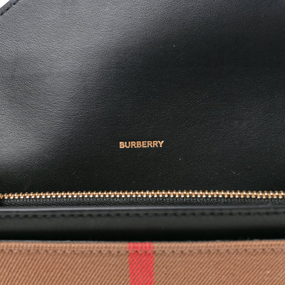 Burberry Vintage Check Grain Calfskin Halton Wallet Black 6 of 7