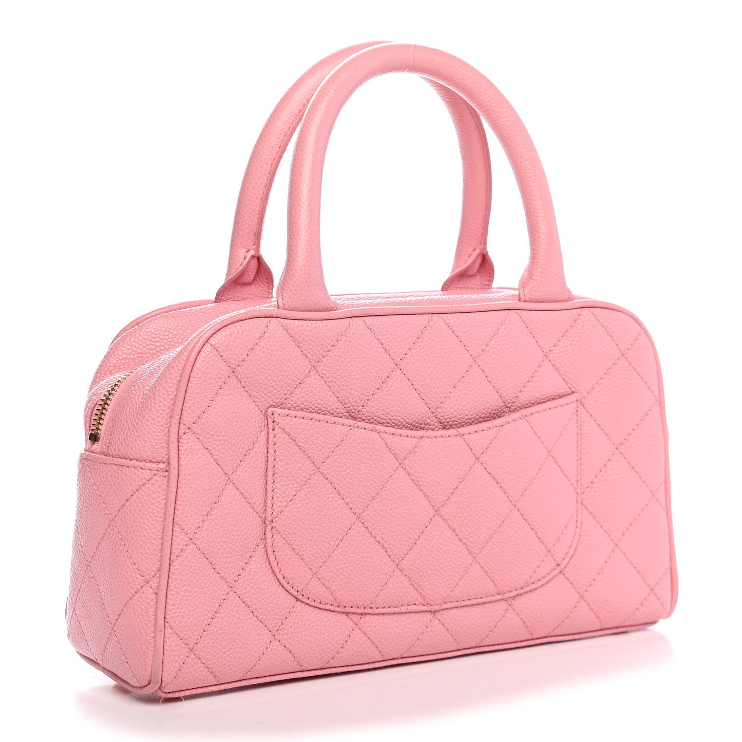 Caviar Quilted Small Bowler Pink