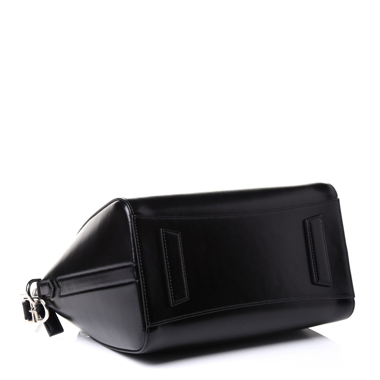 Shiny Lord Calfskin Small Antigona Black