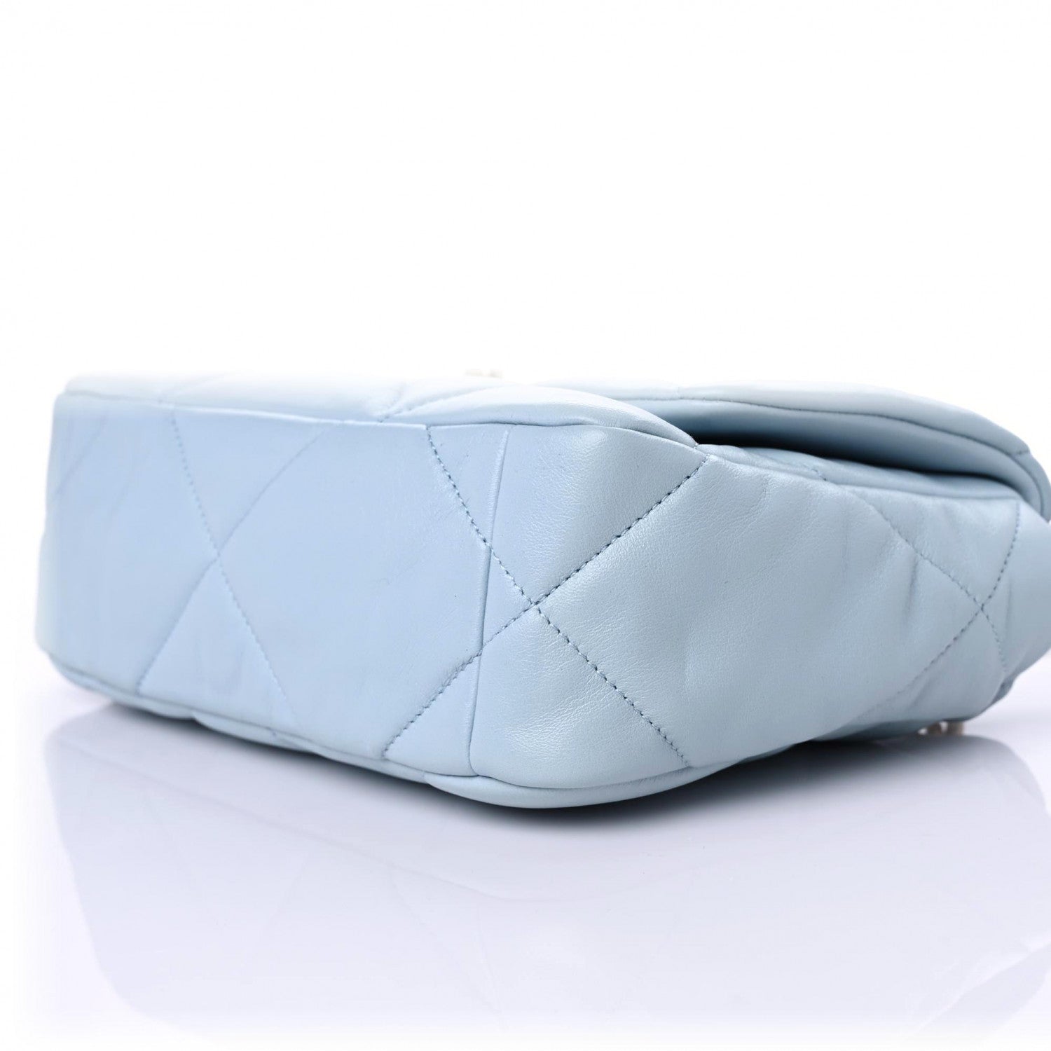 Chanel Lambskin Quilted Medium Chanel 19 Flap Light Blue 9 of 9