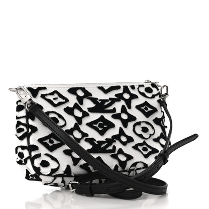 Louis Vuitton X UF Tufted Monogram Pochette Accessories White Black 3 of 9