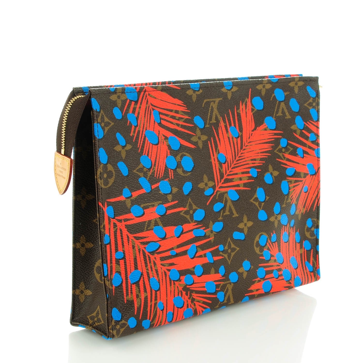 Louis Vuitton Monogram Jungle Dots Toiletry Pouch 26 Coquelicot Denim 3 of 7