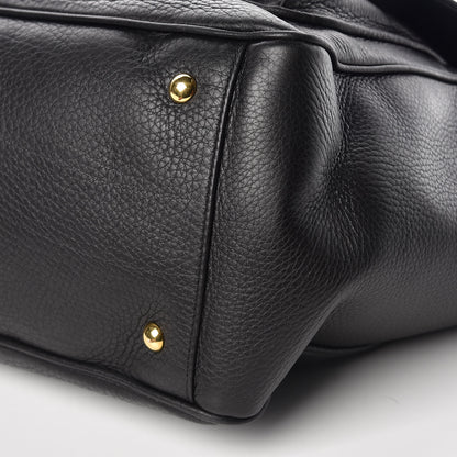Gucci Pebbled Calfskin Medium 1973 Top Handle Satchel Black 11 of 16